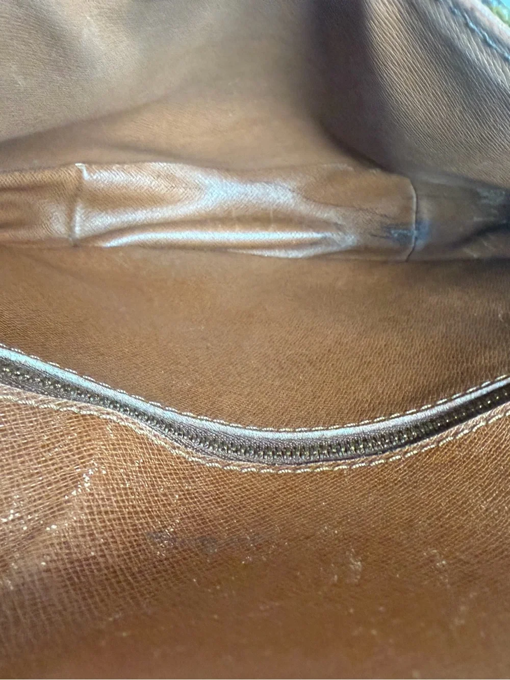 Vintage Louis Vuitton Monogram Crossbody Bag in Brown and Tan
